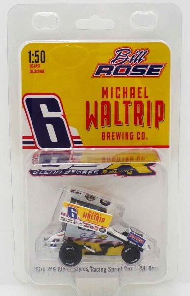 Bill Rose #6  Sprint Car 2024 Bill Rose Racing Michael Waltrip Brewing Co. 1:50