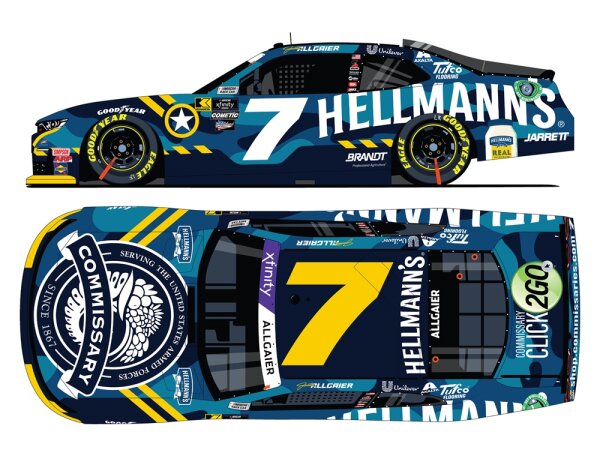 Justin Allgaier #7 NASCAR 2024 JRM Chevrolet Hellmanns DECA 1:64