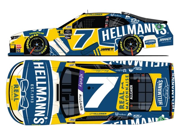 Justin Allgaier #7 NASCAR 2024 JRM Chevrolet Hellmanns 1:64