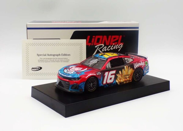 Shane Van Gisbergen #16 NASCAR 2024 Chevrolet KR Wendys 1:24 Autographed
