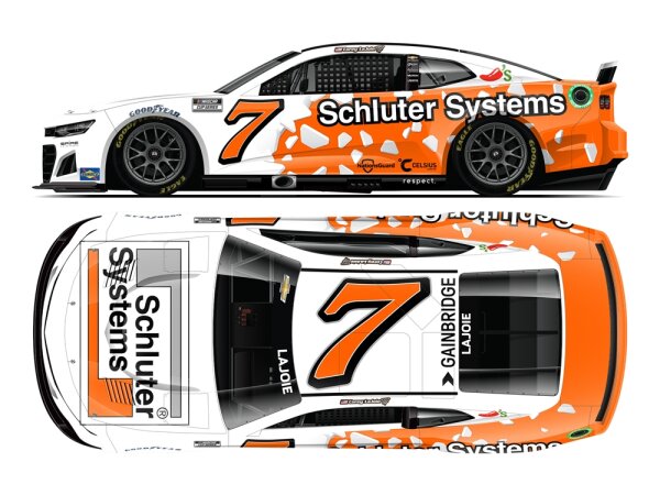 Corey Lajoie #7 NASCAR 2024 SMS Chevrolet Schluter Systems 1:24 Autographed