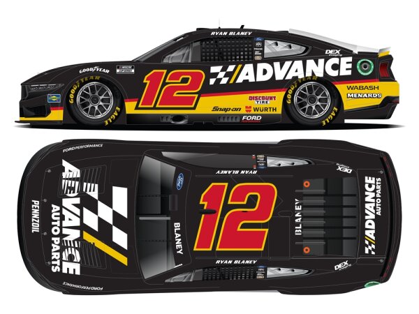 Ryan Blaney #12 NASCAR 2024 Advance Auto Parts 1:24