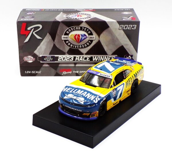 Justin Allgaier #7 NASCAR 2023 JRM Chevrolet Hellmann’s Martinsville Race Win 1:24 Standard