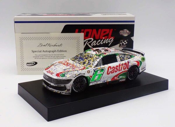 Brad Keselowski #6 NASCAR 2024 RFKR Ford Castrol Throwback Darlington Race Win 1:24 Autographed