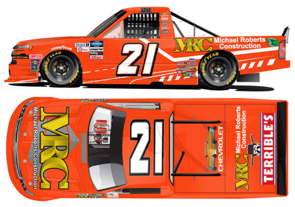 Zane Smith #21 NASCAR 2020 GMS MRC Michael Roberts Construction Liquid Color 1:24