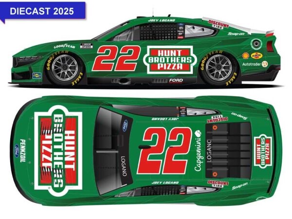 Joey Logano #22 NASCAR 2025 TP Ford Hunt Brothers Pizza 1:64