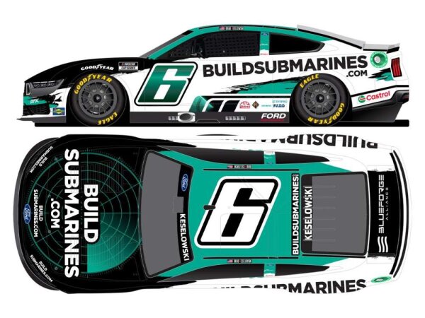 Brad Keselowski #6 NASCAR 2025 RFKR Ford Buildsubmarines.com 1:64