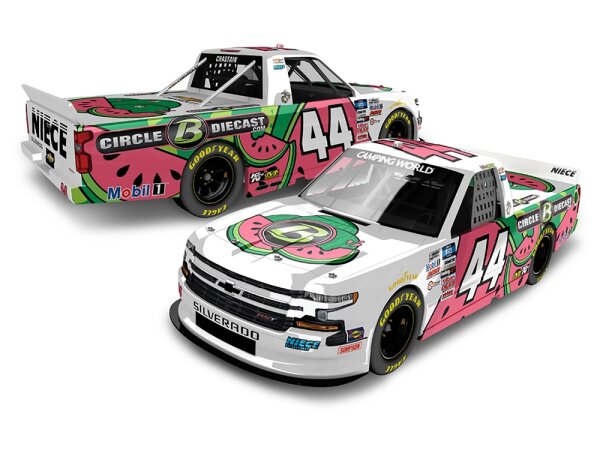 Ross Chastain #44 NASCAR 2021 Chevrolet CircleBDiecast.com / Watermelon Autographed 1:24