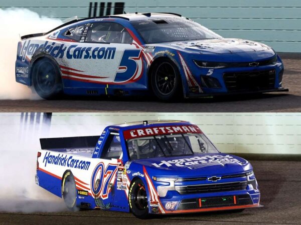 Kyle Larson #5/#07 NASCAR 2025 HMS HendrickCars.com Homestead Race Win Set 1:64