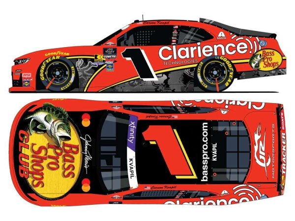 Carson Kvapil #1 NASCAR 2025 Bass Pro Shops Throwback 1:64
