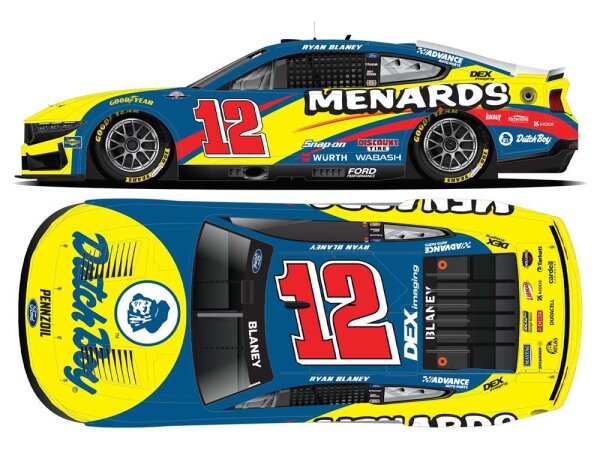 Ryan Blaney #12 NASCAR 2025 TP Menards Dutch Boy Throwback 1:64