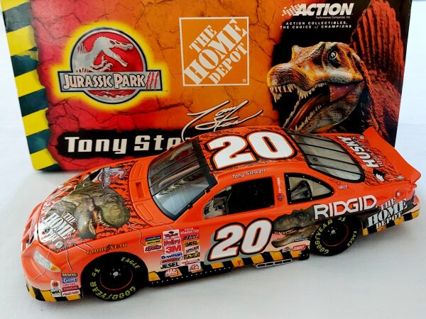 Tony Stewart #20 NASCAR 2001 Grand Prix Home Depot / Jurassic Park 1:24
