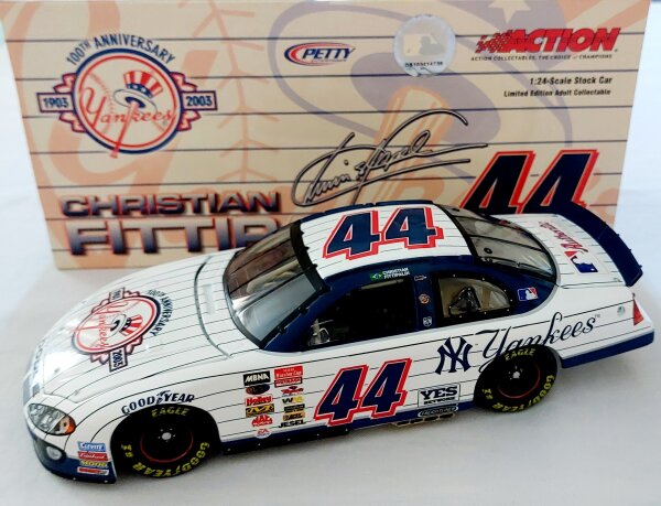 Christian Fittipaldi #44 NASCAR 2003 Dodge NY Yankees 100th Anniversary 1:24