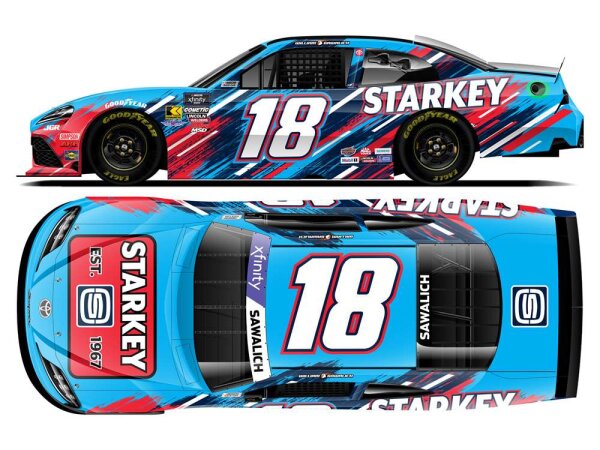 William Sawalich #18 NASCAR 2025 JGR Starkey Throwback 1:24
