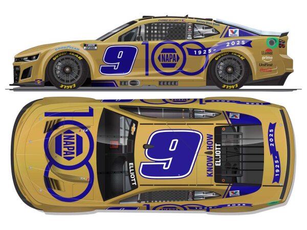 Chase Elliott #9 NASCAR 2025 HM Chevrolet NAPA 100th Anniversary 1:64