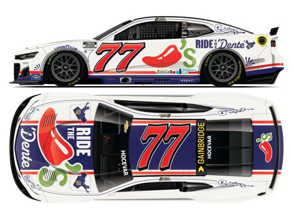 Carson Hocevar #77 NASCAR 2025 SM Chevrolet Chilis Ride The Dente 1:24