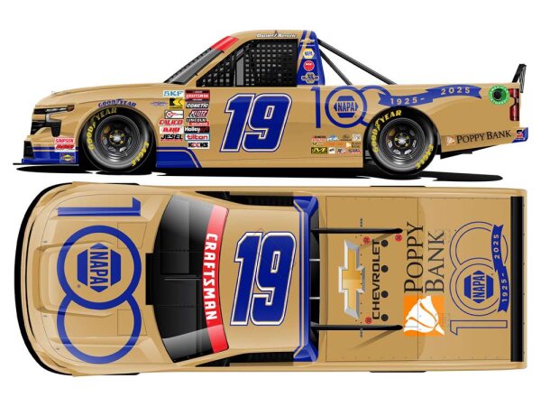 Daniel Hemric #19 NASCAR 2025 MHR Napa 100th Anniversary 1:64