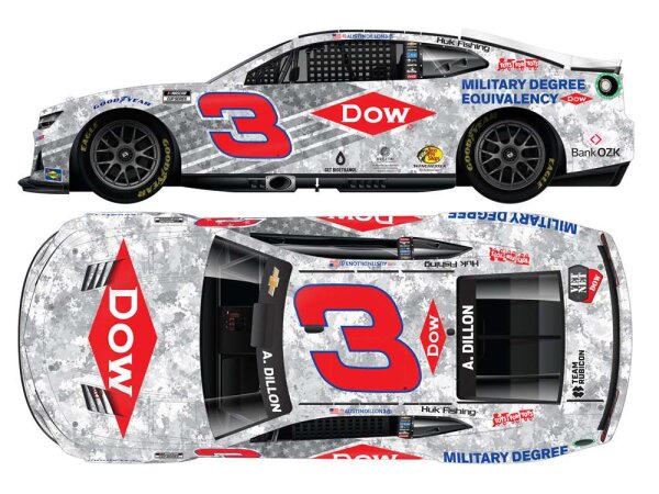 Austin Dillon #3 NASCAR 2025 RCR Dow Salutes Vertans 1:64