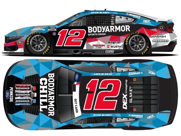 Ryan Blaney #12 NASCAR 2025 BODYARMOR Chill 1:24