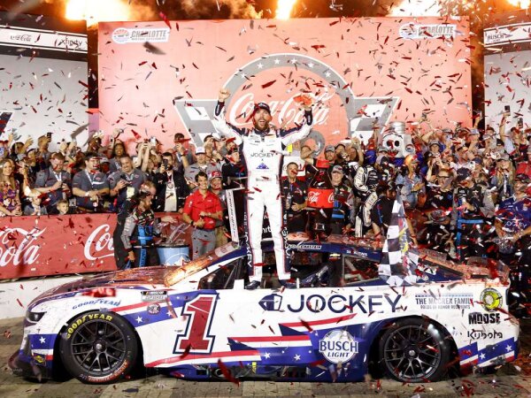 Ross Chastain #1 NASCAR 2025 TH Chevrolet Jockey Salutes / Coke 600 Race Win 1:24 Standard