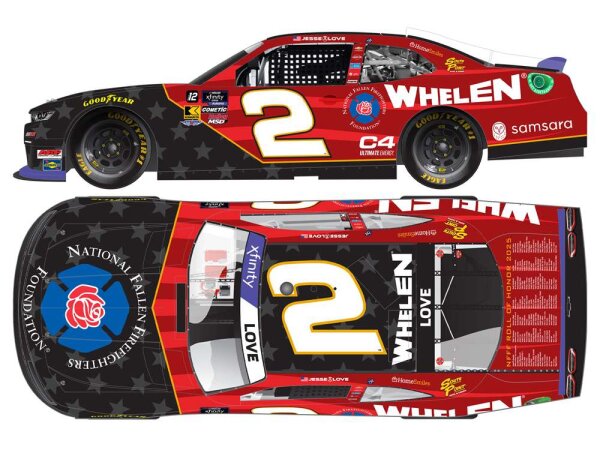 Jesse Love #2 NASCAR 2025 Whelen National Fallen Firefighters Foundation 1:24