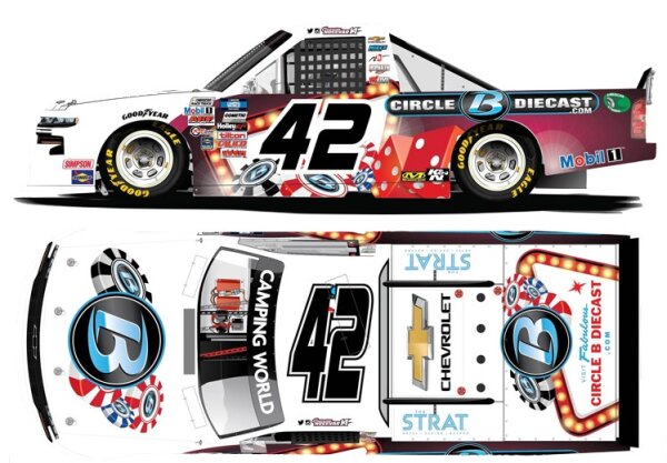 Carson Hocevar #42  NASCAR 2021 NM Chevrolet CircleBDiecast.com Las Vegas Race 1:64