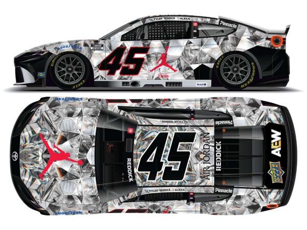 Tyler Reddick #45 NASCAR 2025 23XI Toyota Jordan Brand Crystal 1:64