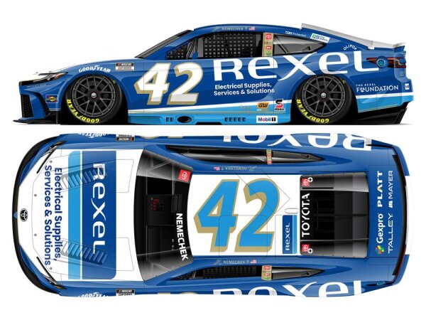 John Hunter Nemechek #42 NASCAR 2025 LRM Toyota Rexel 1:64