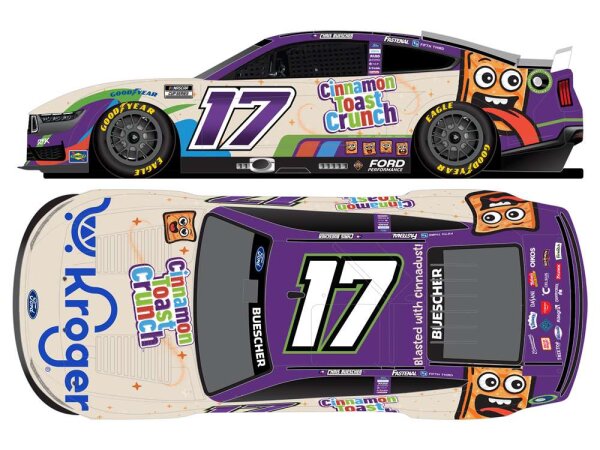 Chris Buescher #17 NASCAR 2025 RFKR Ford Kroger/Cinnamon Toast Crunch 1:24