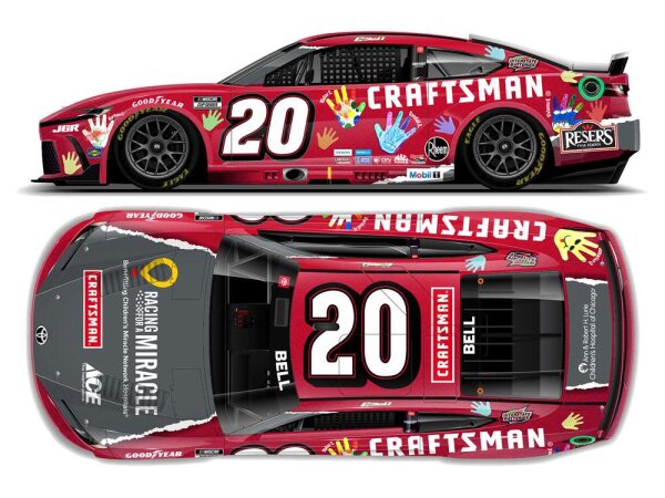 Christopher Bell #20 NASCAR 2025 Craftsman Racing for a Miracle 1:24