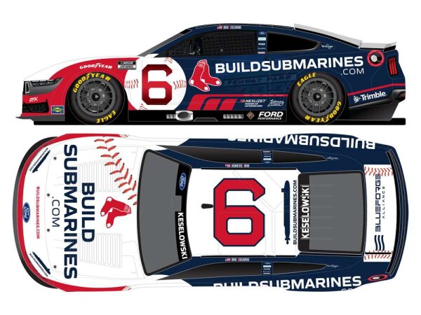 Brad Keselowski #6 NASCAR 2025 RFKR Ford Buildsubmarines.com Red Sox  1:64