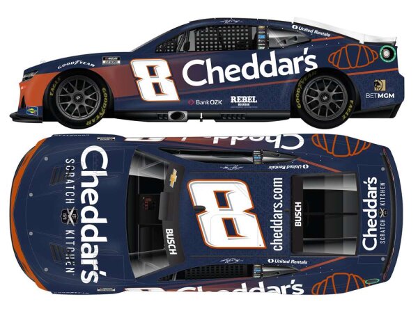 Kyle Busch #8 NASCAR 2025 RCR Chevrolet Cheddars Blue 1:64