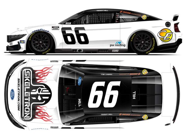 Timmy Hill #66 NASCAR 2025 G66 Ford Skeletron 1:24