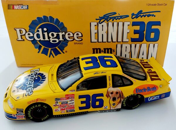 Ernie Irvan #36 NASCAR 1999 Pontiac MBVMS M&M Pedigree 1:24