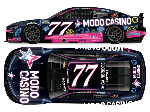 Carson Hocevar #77 NASCAR 2025 SM Chevrolet Modo Casino 1:64