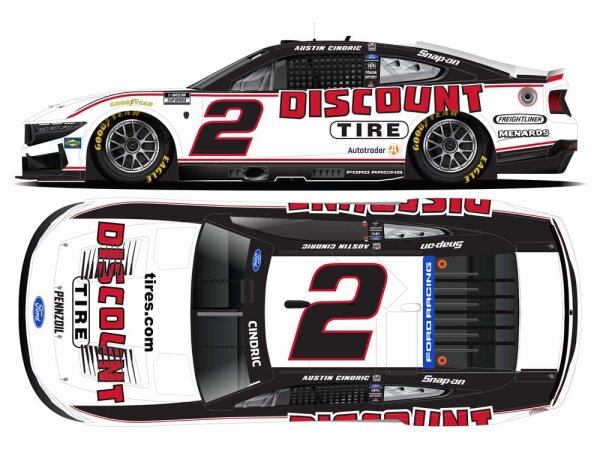 Austin Cindric #2 NASCAR 2026 TP Ford Discount Tire 1:24