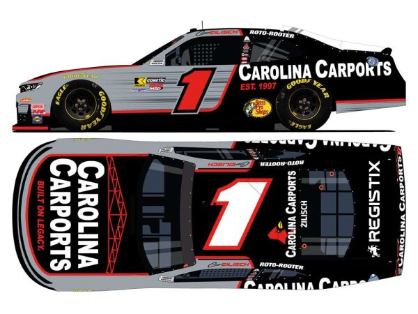 Connor Zilisch #1 NASCAR 2026 JRM Carolina Carports 1:64