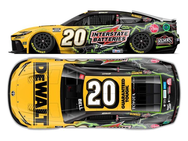 Christopher Bell #20 NASCAR 2026 JGR Toyota Dewalt/Interstate Batteries 1:24