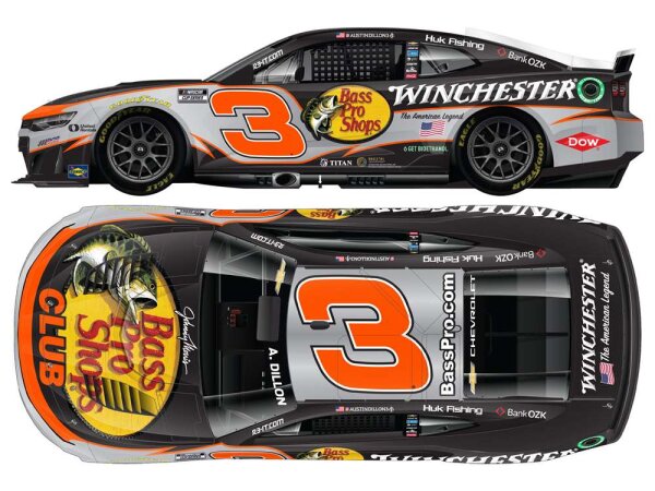 Austin Dillon #3 NASCAR 2026 RCR Chevrolet Bass Pro Shops / Winchester 1:64