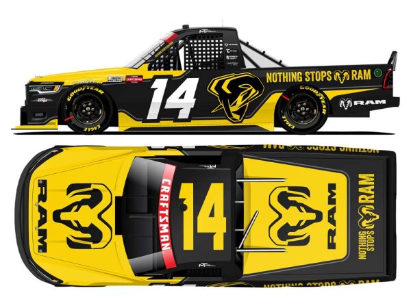 Mini Tyrrell #14 NASCAR TRUCK 2026 DODGE KR RAM Trucks 1:24
