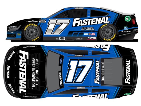 Chris Buescher #17 NASCAR 2024 RFK Ford  Fastenal 1:24 Color Chrome