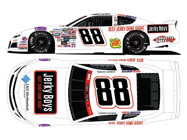 Caden Kvapil #88 NASCAR 2026 Jerky Boys Dirt Late Model 1:24