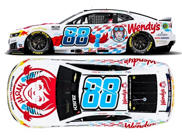 Connor Zilisch #88 NASCAR 2026 THM Chevrolet Wendys 1:64