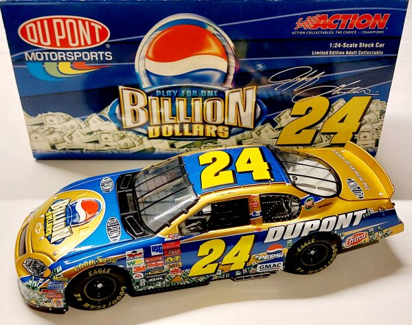 Jeff Gordon #24 NASCAR 2003 HM Chevrolet Monte Carlo DuPont Pepsi Billion Dollar 1:24