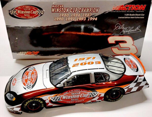 Dale Earnhardt #3 NASCAR 2003 RCR Chevrolet Monte Carlo The Victory Lap 7X Champion 1:24