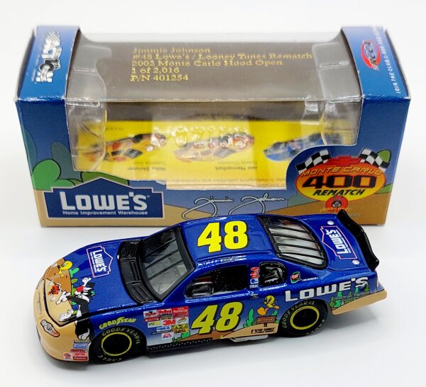 Jimmie Johnson #48 NASCAR 2002 HMS Chevrolet Monte Carlo Lowes Looney Tunes Rematch 1:64