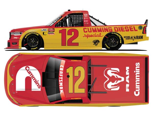 Brenden ButterBean Queen #12 NASCAR TRUCK 2026 RAM KR Cummins Throwback 1:64