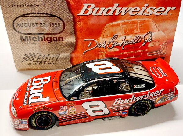 Dale Earnhardt Jr #8 NASCAR 1999 Chevrolet Monte Carlo Budweiser Michigan Win 1:24