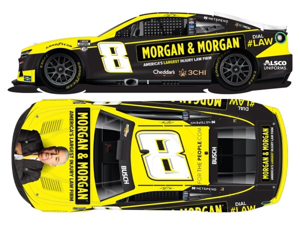 Kyle Busch #8 NASCAR 2023 RCR Chevrolet Morgan & Morgan 1:24 Elite