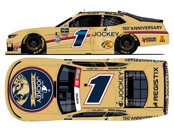 Connor Zilisch #1 NASCAR 2026 JRM Jockey 150th Aniversary 1:64